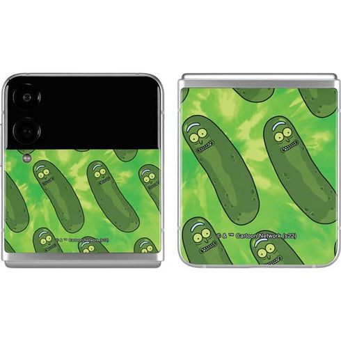 Adult Swim Rick and Morty Pickle Rick Pattern Galaxy Z Flip4 5G Skin